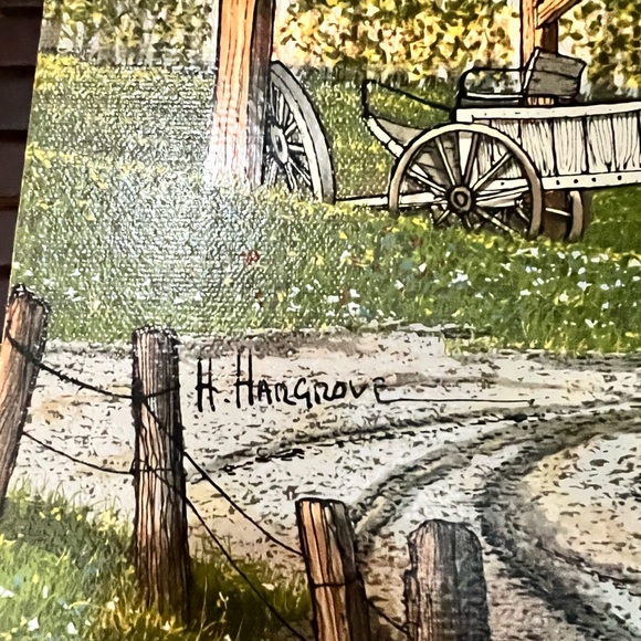 !!!! H. Hargrove canvas painting original no frame!!! - Picture 2 of 10